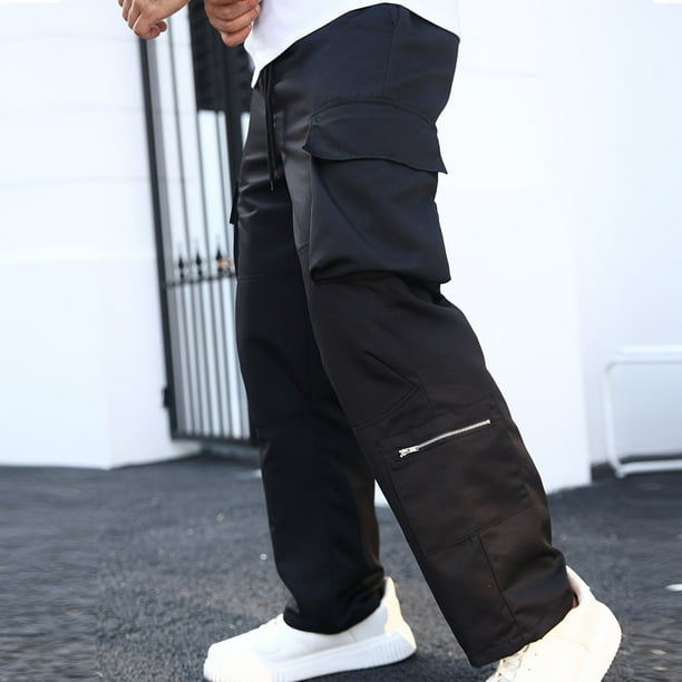 Pantalones de trabajo de poliéster para hombre, de longitud