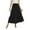 Black, variant on EFINNY Women High Waist Solid Color Long Skirt Large Pendulum Pleated Loose Dress