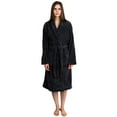 thumbnail image 3 of TowelSelections Women's Super Soft Plush Bathrobe Fleece Spa Robe Large-X-Large Charcoal, 3 of 5