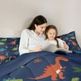 thumbnail image 4 of Castle Fairy Kids Teens Cartoon Dinosaur Twin Bedding Sets,Animal Bedding Comforter Set, 4 of 8