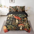 thumbnail image 2 of Homewish Mushroom Fungus 7pcs Bedding Comforter Set,Rustic Plant Queen Bedding Sets,Red Green Black Queen Sheet Sets For Girl Kids,Breathable Home Decor Reversible, 2 of 8