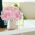 thumbnail image 5 of Littleplum Artificial Hydrangea Flowers Pure Pink Heads,Fake Hydrangea Silk Flowers for Wedding Centerpieces Bouquets Floral Decor Home Decoration with Stems,Spring Decor,4x2x10 In,Pink, 5 of 9