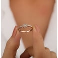 thumbnail image 4 of SOLITAIRE JEWELS 0.41TCW Round Moissanite Diamond Engagement Ring 10K Rose Gold Flower Promise Ring, 4 of 5