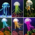 thumbnail image 2 of 6 uds., Decoración de medusas brillantes, silicona de medusas flotantes artificiales para acuario, p, 2 of 7