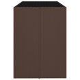 thumbnail image 2 of vidaXL Table de Bar avec Plateau en Verre Brun 185x80x110 cm Rotin Poly, 2 of 4