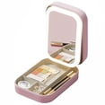 thumbnail image 3 of Caja Almacenamiento Maquillaje Con Espejo LED Estuche Cosméticos Portátil Regulable () Rosa, 3 of 5