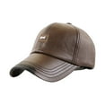 thumbnail image 2 of Casquette de Baseball Décontractée en Cuir PU pour Hommes Âgés Extérieur Chaud Canard, 2 of 3