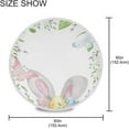 thumbnail image 2 of SKYSONIC Easter Bunny Ears Round Tablecloth 60inch Indoor Wrinkle Free, with Colorful Eggs Circular Lace Table Cover Washable for Kitchen Party BBQ Dining Decor, 2 of 7