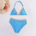 thumbnail image 2 of lnmuld Girls 2 Piece Printed Bikini Set Stylish Swimwear for Beach Pool Summer Bathing Suit for Kids Size:7-8 Years, 2 of 7