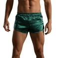 thumbnail image 3 of Angala Mens Casual Shorts Solid Color Elastic Waist Shorts Summer Sleek Cool Loose Breathable Running Gym Mens Shorts Size 2Xl Green, 3 of 9