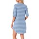 thumbnail image 3 of CAMISETA DE NOCHE PARA MUJER INSPIRADA CHIC, CON RAYAS, MANGA CORTA, BOTONES, VESTIDO CORTO, TALLA XS, AZUL, 3 of 6