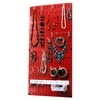 Wall Control Jewelry Organizer Wall Hanging Jewelry Holder Necklace Rack – Red Wall Mounted Jewelry Organizer System