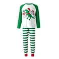 thumbnail image 1 of Franhais Family Matching Pajamas Set, Dinosaur Print O-Neck Long Sleeve Tops+ Plaid Long Pants, 1 of 9