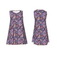 thumbnail image 3 of Bixox Octopus and flower Print Women's Sleeveless A-Line Dress with Pockets, Casual Knee-Length Tank Dress for Summer-X-Large, 3 of 7