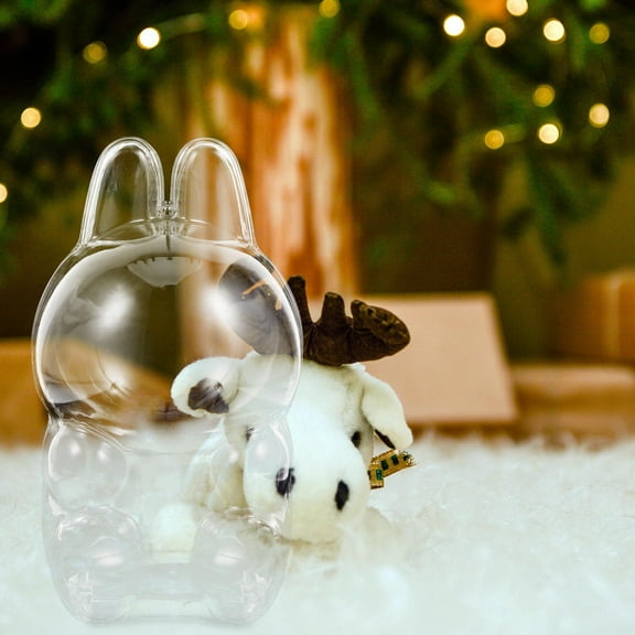 Worgeous Acrylic Doll Display Case Clear Protective Cover High Box Display Holder Portable Collectibles Case for Home Decoration