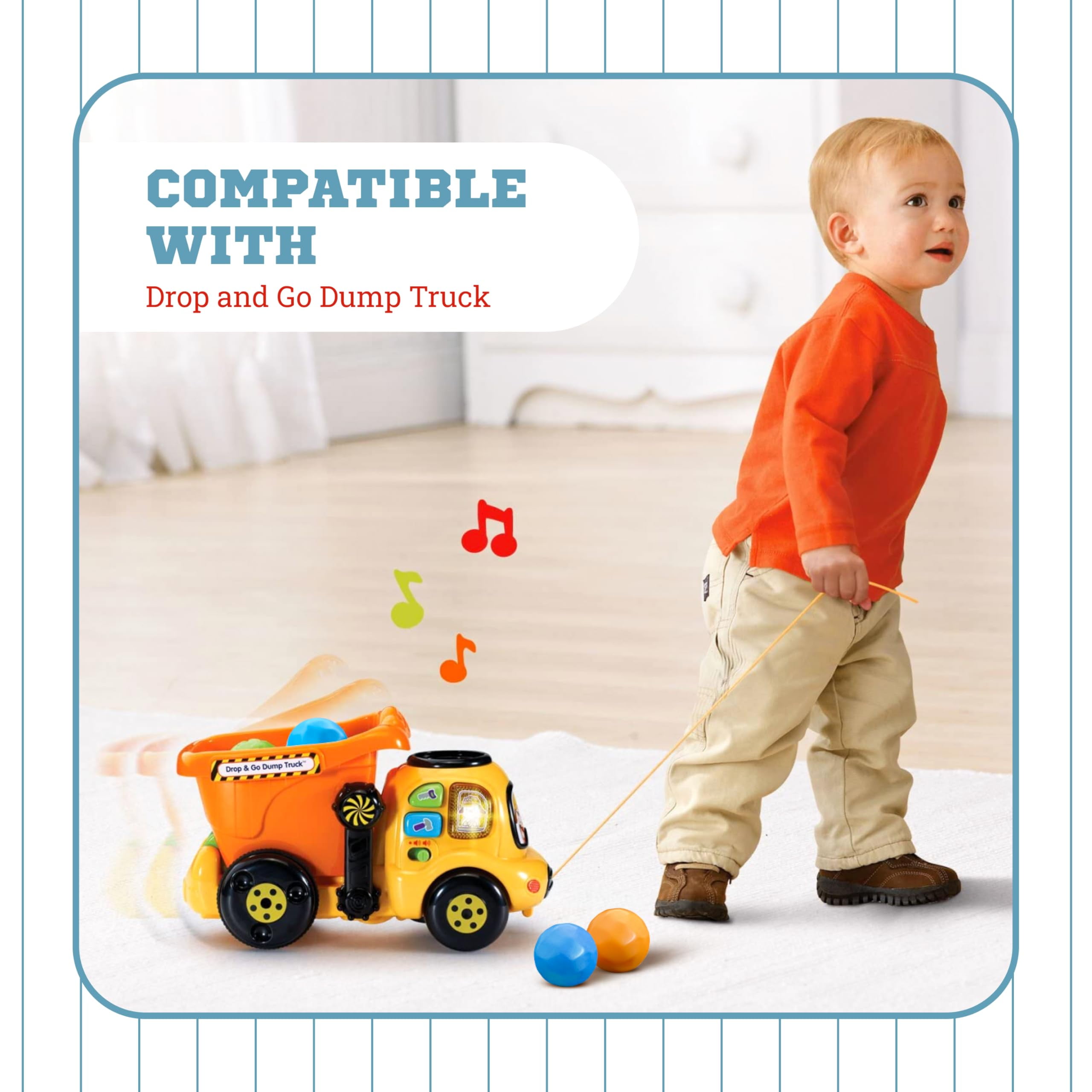 Botabee Multi-Colored Replacement Ball Set for VTech Drop & Go Dump Truck | Vibrant, Colorful Rock Balls Compatible with Vtech Construction Toy | Pack of 6