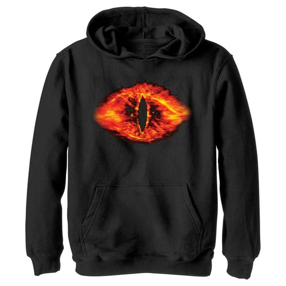Boy's The Lord of the Rings Fellowship of the Ring Eye of Sauron Pull Over Hoodie Black Small