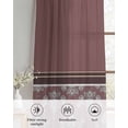 thumbnail image 6 of Boho Red Brown Flower Sheer Curtains 63 Inch Length 2 Panels Set for Living Room/Bedroom, Abstract Bohemia Pesley Floral Kitchen Curtains Grommet Semi-Sheer Curtains Window Treatments 42"x63"x2, 6 of 7