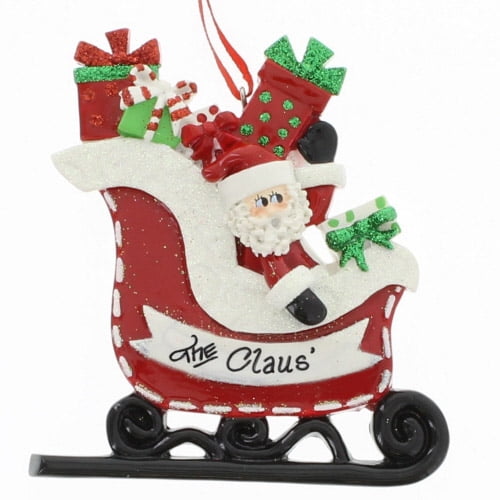 Santa in Sleigh Ornament