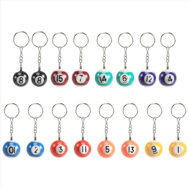 Colorido Juego de de Bola de Billar 16 Piezas, Mini MáGico Bolas Ocho Bolas de Billar Accesorios de de Billar