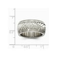 thumbnail image 7 of Edward Mirell Titanium & 925 Sterling Silver Inlay Polished Leaf Ring Size: 9; for Adults and Teens; for Women and Men, 7 of 7