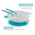 thumbnail image 5 of Primo Passi Baby Suction Bowl Feeding Set with Spoon, Fork & Lid, Blue, 5 of 8