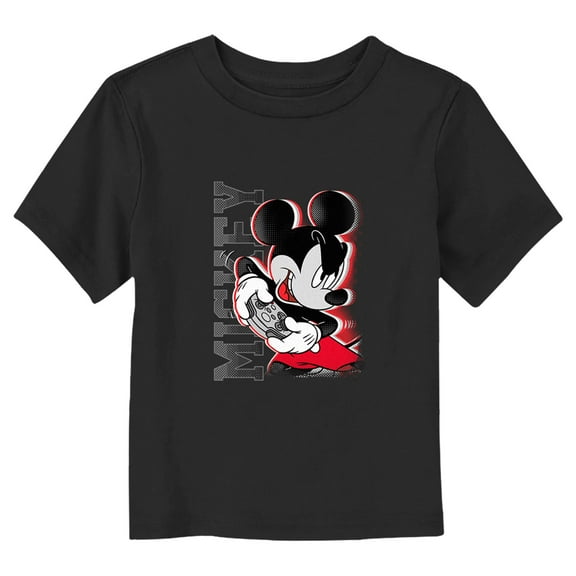 Toddler's Mickey & Friends Gamer Mickey  Graphic Tee Black 4T