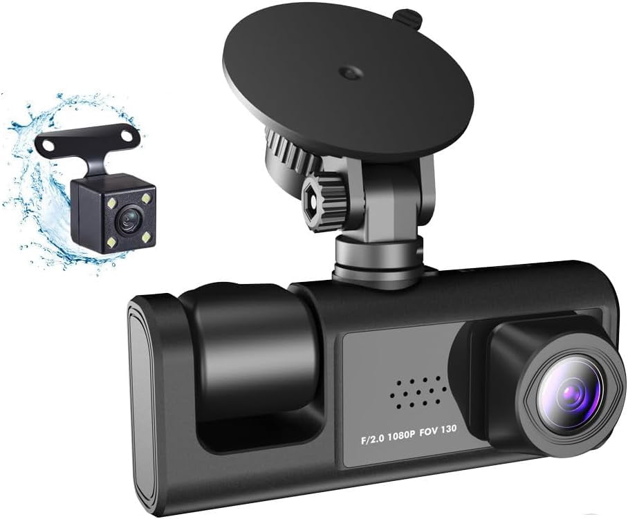 ARPHA 10" Touch Screen Mirror Dash Cam - 1080P Front + Rear, WiFi, Parking Mode, G-Sensor, Dual Camera System