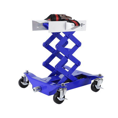 450 LBS Low Profile Transmission Lift, Heavy-Duty Auto Repair Tool 7-23 Inch, Safety Straps & 4 Brake Wheels