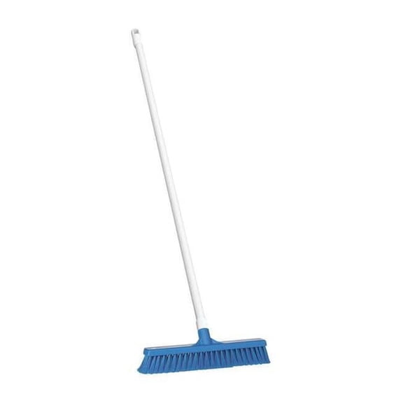Remco 16 in Sweep Face Push Broom, Soft, Synthetic, Blue 31783/6053