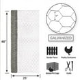 thumbnail image 3 of Garden Craft 48 in. x 25 ft. Galvanized Fence Hex Netting, 3 of 7