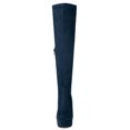 thumbnail image 2 of Botas de Tacón Alto de Bloque Sobre la Rodilla con Plataforma Allegra K Azul oscuro 36, 2 of 6