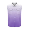 thumbnail image 5 of FRSASU Mens Gradient Sleeveless Summer Shirts Beach Tank Tops Button up Dress Vest Tank Shirt for Vacation Purple, 5 of 5