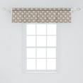thumbnail image 2 of Ambesonne Vine Valance Pack of 2, Retro Style Floral Vintage, 54"X12", Warm Taupe and Ivory, 2 of 2