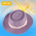thumbnail image 4 of Sombrero de paja de verano para mujer, con circunferencia de 56-58 cm, con cinta, para la parte superior, para el sol, 4 of 5