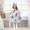 thumbnail image 7 of FORMRS Wearable Blanket Hoodie with Sleeves for Kids Cozy Flannel Sweatshirt, Ice Rink, 7 of 7