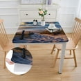 thumbnail image 2 of Acheng Sunset Square Tablecloth Waterproof Resistant Fabric 100% Polyester Fiber 52*52, 2 of 8