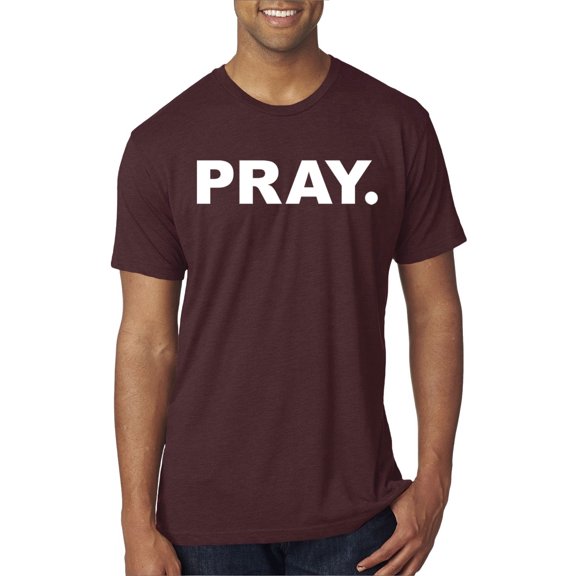 Wild Bobby Pray. Inspirational/Christian Men Premium Tri Blend Tee, Cardinal, Small