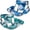 Green + Blue, variant on Pool Float Chair for Adults, Inflatable Pool Lounge, Plant Pattern Floating Mat, Hammock, Blow-Up Water Chair, Maple Leaf Design, Perfect for Parties, Summer Fun on the Water, Beach-Themed Design