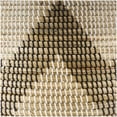 thumbnail image 4 of DecMode 18", 13"W Brown Seagrass Handmade Zigzag Patterned Storage Basket with Black and White Plastic Weaving and Leather Handles, 2-Pieces, 4 of 9