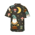 thumbnail image 3 of Disketp Hawaiian Shirts For Men,Gnome Insect Frog Print Mens Casual Short Sleeve Button Down Shirts Beach Shirt, 3 of 8