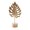 D, variant on KGJQ Metal Leaf Ornaments, Gold Palm Leaf, Ginkgo Leaf, Feather Statue with Wood Base, Modern Desktop Sculpture for Living Room, Bookshelf, Office Desk Decor