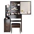 thumbnail image 7 of Aukfa Girls Functional Soft-Close Drawer Mirror Table Set Black-A, 7 of 7
