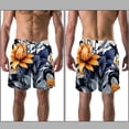 thumbnail image 3 of luoweisi Men's Beach Shorts Quick Dry Swim Trunks with Mesh Lining Flower XL, 3 of 5