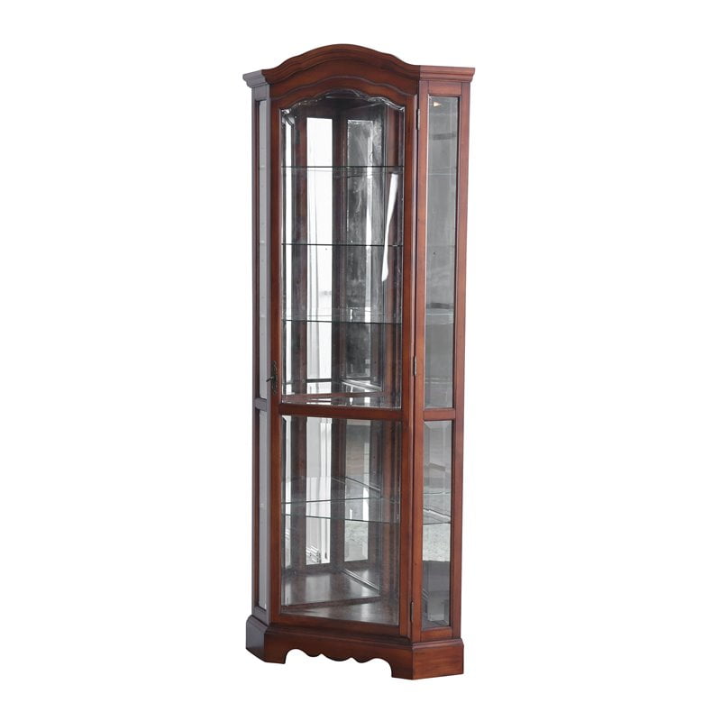 Furniture Of America Baritone Traditional Corner China Cabinet In America Baritone Traditional Corner
