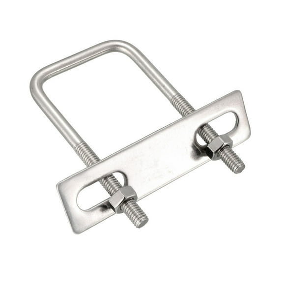 Unique Bargains Square U-Bolts M6 40mm Inner Width 304 Stainless Steel with Nuts Frame Straps 2Pcs