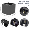 thumbnail image 4 of BOYIR Iluminación de pared de 12W para uso interior/exterior con detector de movimiento, aplique de pared impermeable IP 65 Aplique de salón LED con ángulo de haz ajustable, exterior 3000K blanco, 4 of 5
