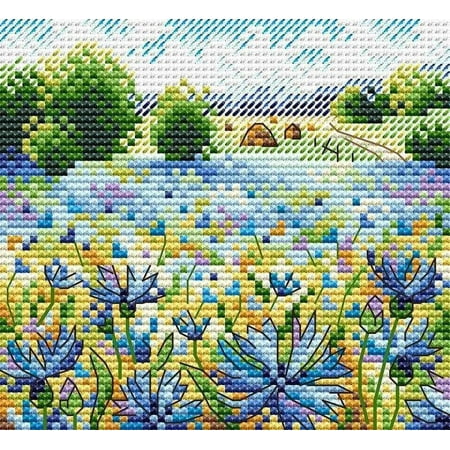 UPC: 4627167301373 | Flower Field Counted Cross Stitch Kit M-528 / SM-528