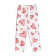 thumbnail image 4 of Daiia Pink Hearts Women's Sleep Pant with Pockets and Drawstring,Pajama Pants-X-Large, 4 of 9