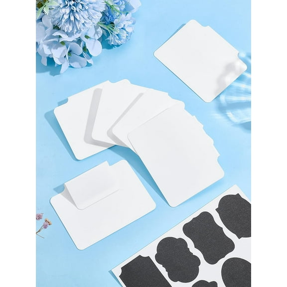 8Pcs Storage Bin Labels Rectangle Plastic Label Display Mixed Color Price Tags with 1 Sheet Waterproof Sticker for Basket Bin Organizing 9x7cm Colorful